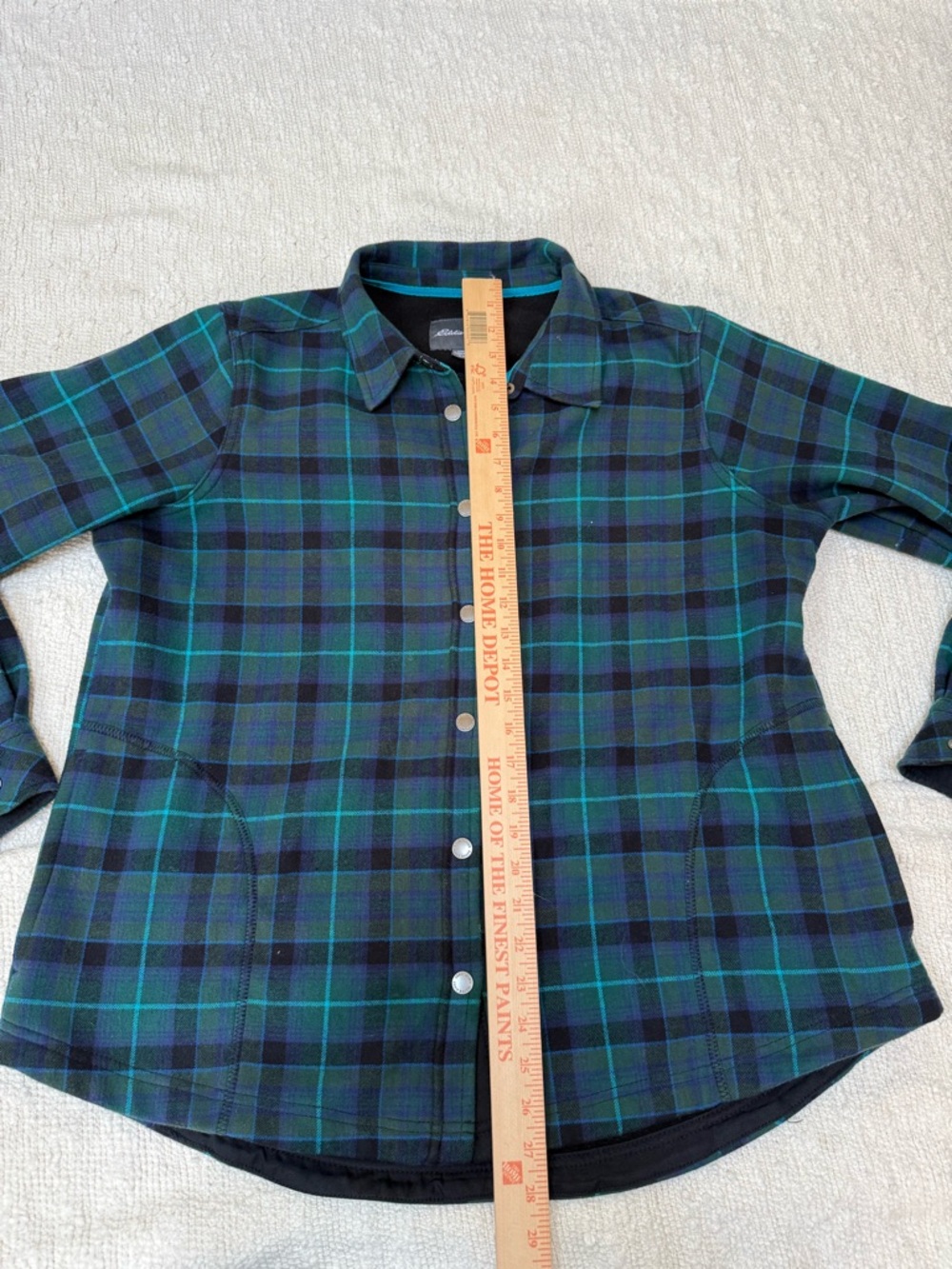Eddie Bauer Plaid Lined Shacket Shirt Jacket Size XL - Picture 3 of 9